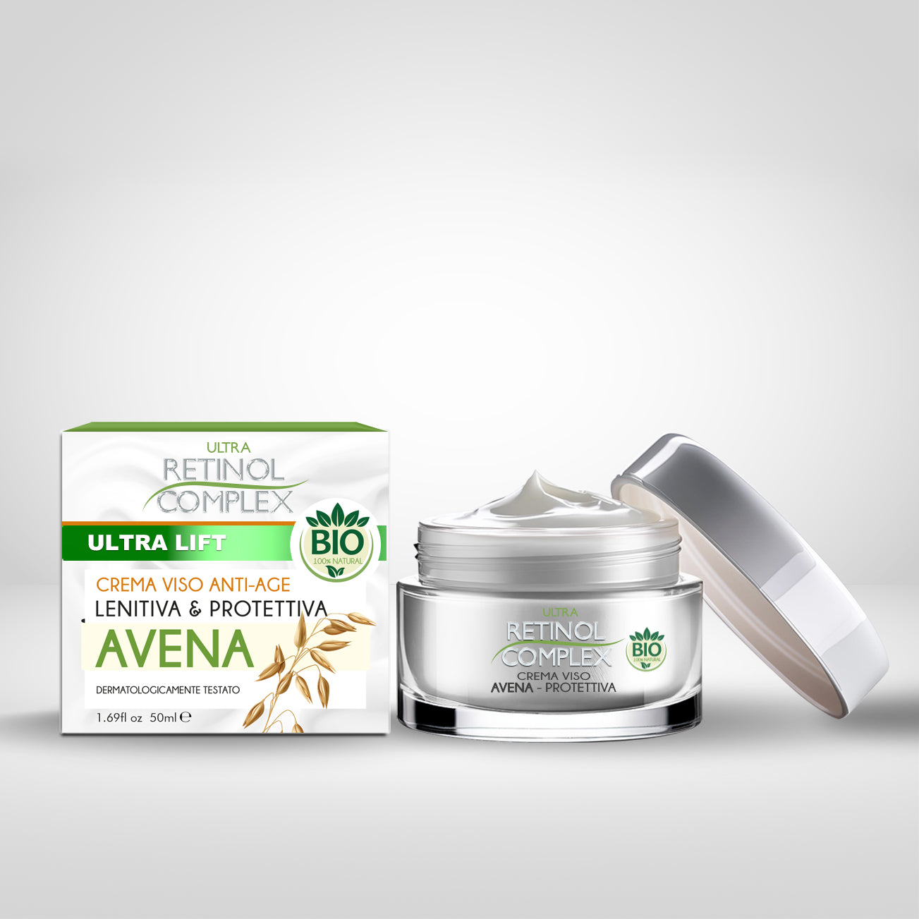 Crema Viso Anti-Age Lenitiva & Protettiva Avena 50ml | Retinol Complex